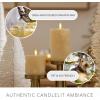 imageLuminara White Swan Embossed Trees Flameless LED Candle 32quot x 65quot Moving Flame Safe Timer Feature Real Wax Battery Operated Home DcorWhite Swan Snowflake