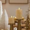 imageLuminara White Swan Embossed Trees Flameless LED Candle 32quot x 65quot Moving Flame Safe Timer Feature Real Wax Battery Operated Home DcorWhite Swan Snowflake