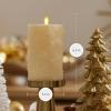 imageLuminara White Swan Embossed Trees Flameless LED Candle 32quot x 65quot Moving Flame Safe Timer Feature Real Wax Battery Operated Home DcorWhite Swan Snowflake