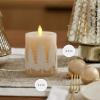 imageLuminara White Swan Embossed Trees Flameless LED Candle 32quot x 65quot Moving Flame Safe Timer Feature Real Wax Battery Operated Home DcorWhite Swan Embossed Tree