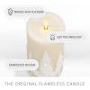 imageLuminara White Swan Embossed Trees Flameless LED Candle 32quot x 65quot Moving Flame Safe Timer Feature Real Wax Battery Operated Home DcorWhite Swan Embossed Tree
