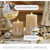 imageLuminara White Swan Embossed Trees Flameless LED Candle 32quot x 65quot Moving Flame Safe Timer Feature Real Wax Battery Operated Home DcorWhite Swan Embossed Tree