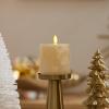 imageLuminara White Swan Embossed Trees Flameless LED Candle 32quot x 65quot Moving Flame Safe Timer Feature Real Wax Battery Operated Home DcorWhite Swan Snowflake