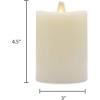imageMatchless Candle Co by Luminara LED Flameless Pillar Candle 3quot x 45quot Melted Edge Unscented Moving Flame Real Wax Remote Ready Ivory45inch