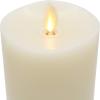 imageMatchless Candle Co by Luminara LED Flameless Pillar Candle 3quot x 45quot Melted Edge Unscented Moving Flame Real Wax Remote Ready Ivory45inch