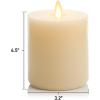 imageTouch OnOff Moving Flame Pillar Candle  Realistic Flameless LED Battery Operated Lights 2 C 500 Hr Runtime  Flat Edge  Honey Vanilla Scent  Remote Ready  Ivory 45inch
