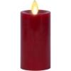 imageLuminara Classic Slim Flameless LED Candle Burgundy 2quot x 425quot Battery Operated Moving Flame Pillar wTimer Safe Realistic Wax Candle Home DecorBurgundy