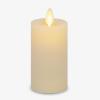 imageLuminara Classic Slim Flameless LED Candle Burgundy 2quot x 425quot Battery Operated Moving Flame Pillar wTimer Safe Realistic Wax Candle Home DecorIvory