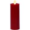 imageLuminara Classic Slim Flameless LED Candle Burgundy 2quot x 425quot Battery Operated Moving Flame Pillar wTimer Safe Realistic Wax Candle Home DecorRed