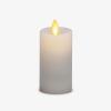 imageLuminara Classic Slim Flameless LED Candle Burgundy 2quot x 425quot Battery Operated Moving Flame Pillar wTimer Safe Realistic Wax Candle Home DecorWhite