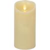 imageLuminara Scalloped Edge Flameless LED Candle Ivory 3quot x 65quot Battery Operated Moving Flame Real Wax Pillar with Timer Vanilla Honey Scented35 x 7