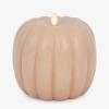 imageLuminara Tall Pumpkin Figural Flameless Flickering Moving Flame LED Candle 57quot x 55quot Chalky Finish Real Unscented Wax Time Function Irish Cream
