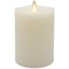 imageMatchless Candle Co by Luminara LED Flameless Pillar Candle 3quot x 45quot Melted Edge Unscented Moving Flame Real Wax Remote Ready Ivory45inch
