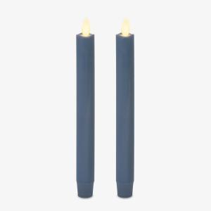 imageLuminara  Flameless Battery Operated Taper Candle  Mellow Peach  Pack of 21x975  LED Flickering Flame  Realistic Safe for Home Kids and PetsBlue