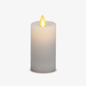 imageLuminara Classic Slim Flameless LED Candle Burgundy 2quot x 425quot Battery Operated Moving Flame Pillar wTimer Safe Realistic Wax Candle Home DecorWhite