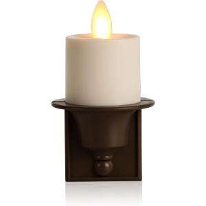 imageLuminara Flameless Candle Black Nightlight with Motion Sensor  Plugin Night LED Light with Patented RealFlame Effect Technology  Safe for Kids and Pets  Auto Dusk to DawnBronze