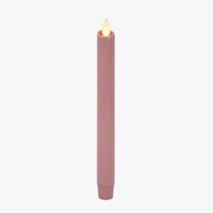 imageLuminara Flameless Candle Taper 1quot x 95quot Melted Top Real Wax Unscented Remote Ready Timer Blooming Mauve