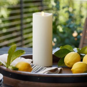 imageLuminara Realistic Artificial Moving Flame Outdoor Pillar Candle  Moving Flame LED Battery Operated Lights for Outside Christmas Thanksgiving  Remote Ready  Remote Sold Separately  325quot x 5quot85inch