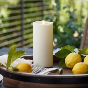 imageLuminara Realistic Artificial Moving Flame Outdoor Pillar Candle  Moving Flame LED Battery Operated Lights for Outside Christmas Thanksgiving  Remote Ready  Remote Sold Separately  325quot x 5quot65inch