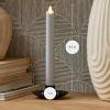 imageLuminara  Flameless Battery Operated Taper Candle  Light Grey  Pack of 11x95  LED Flickering Flame  Realistic Safe for Home Kids and PetsLight Gray