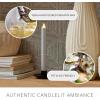 imageLuminara  Flameless Battery Operated Taper Candle  Light Grey  Pack of 11x95  LED Flickering Flame  Realistic Safe for Home Kids and PetsLight Gray