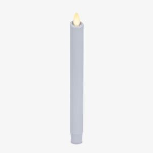 imageLuminara  Flameless Battery Operated Taper Candle  Light Grey  Pack of 11x95  LED Flickering Flame  Realistic Safe for Home Kids and PetsLight Gray