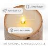 imageLuminara Realistic Artificial Flame Pillar Candle Wrapped with Real Birch Bark  Moving Flame LED Battery Operated Lights  Unscented  Remote Ready  Remote Sold Separately  40quot x 70quot35 x 65inch