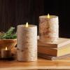 imageLuminara Realistic Artificial Flame Pillar Candle Wrapped with Real Birch Bark  Moving Flame LED Battery Operated Lights  Unscented  Remote Ready  Remote Sold Separately  40quot x 70quot7inch