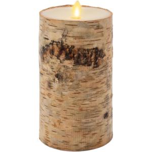 imageLuminara Realistic Artificial Flame Pillar Candle Wrapped with Real Birch Bark  Moving Flame LED Battery Operated Lights  Unscented  Remote Ready  Remote Sold Separately  40quot x 70quot7inch
