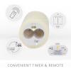 imageLuminara Scalloped Edge Flameless LED Candle  Ivory 4quot x 9quot  Real Wax Pillar Battery Operated Moving Flame wTimer Unscented 1000Hr Runtime4 x 9