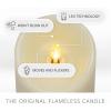 imageLuminara Scalloped Edge Flameless LED Candle  Ivory 4quot x 9quot  Real Wax Pillar Battery Operated Moving Flame wTimer Unscented 1000Hr Runtime4 x 9