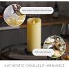 imageLuminara Scalloped Edge Flameless LED Candle  Ivory 4quot x 9quot  Real Wax Pillar Battery Operated Moving Flame wTimer Unscented 1000Hr Runtime4 x 9