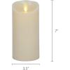imageLuminara Scalloped Edge Flameless LED Candle  Ivory 4quot x 9quot  Real Wax Pillar Battery Operated Moving Flame wTimer Unscented 1000Hr Runtime7 inch