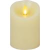 imageLuminara Scalloped Edge Flameless LED Candle  Ivory 4quot x 9quot  Real Wax Pillar Battery Operated Moving Flame wTimer Unscented 1000Hr Runtime4 x 53
