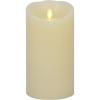 imageLuminara Scalloped Edge Flameless LED Candle  Ivory 4quot x 9quot  Real Wax Pillar Battery Operated Moving Flame wTimer Unscented 1000Hr Runtime4 x 7