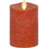 imageLuminara  Flameless LED Battery Operated Flickering Pillar Candles  Burnt Orange Pack of 13x65  Realistic Moving Flame Real Wax IndoorOutdoorBurnt Orange