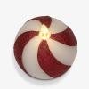 imageLuminara  Flameless Holiday Crystal Beads Glitter Sphere Candle  Spring Lake  Pack of 14x425  Auto Timer Builtin 5Hour Timer Indoor UseCandy Cane Red