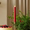 imageLuminara  Flameless Battery Operated Taper Candle  Holiday Red  Pack of 11x95  LED Flickering Flame  Realistic Safe for Home Kids and PetsHoliday Red