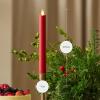 imageLuminara  Flameless Battery Operated Taper Candle  Holiday Red  Pack of 11x95  LED Flickering Flame  Realistic Safe for Home Kids and PetsHoliday Red