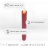 imageLuminara  Flameless Battery Operated Taper Candle  Holiday Red  Pack of 11x95  LED Flickering Flame  Realistic Safe for Home Kids and PetsHoliday Red