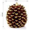 imageLuminara Pine Cone Candles 35 x 4 Unscented Battery Operated Flameless Candles with Timer Brown with Gold Accents