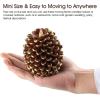 imageLuminara Pine Cone Candles 35 x 4 Unscented Battery Operated Flameless Candles with Timer Brown with Gold Accents
