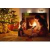imageLuminara Pine Cone Candles 35 x 4 Unscented Battery Operated Flameless Candles with Timer Brown with Gold Accents