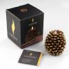 imageLuminara Pine Cone Candles 35 x 4 Unscented Battery Operated Flameless Candles with Timer Brown with Gold Accents
