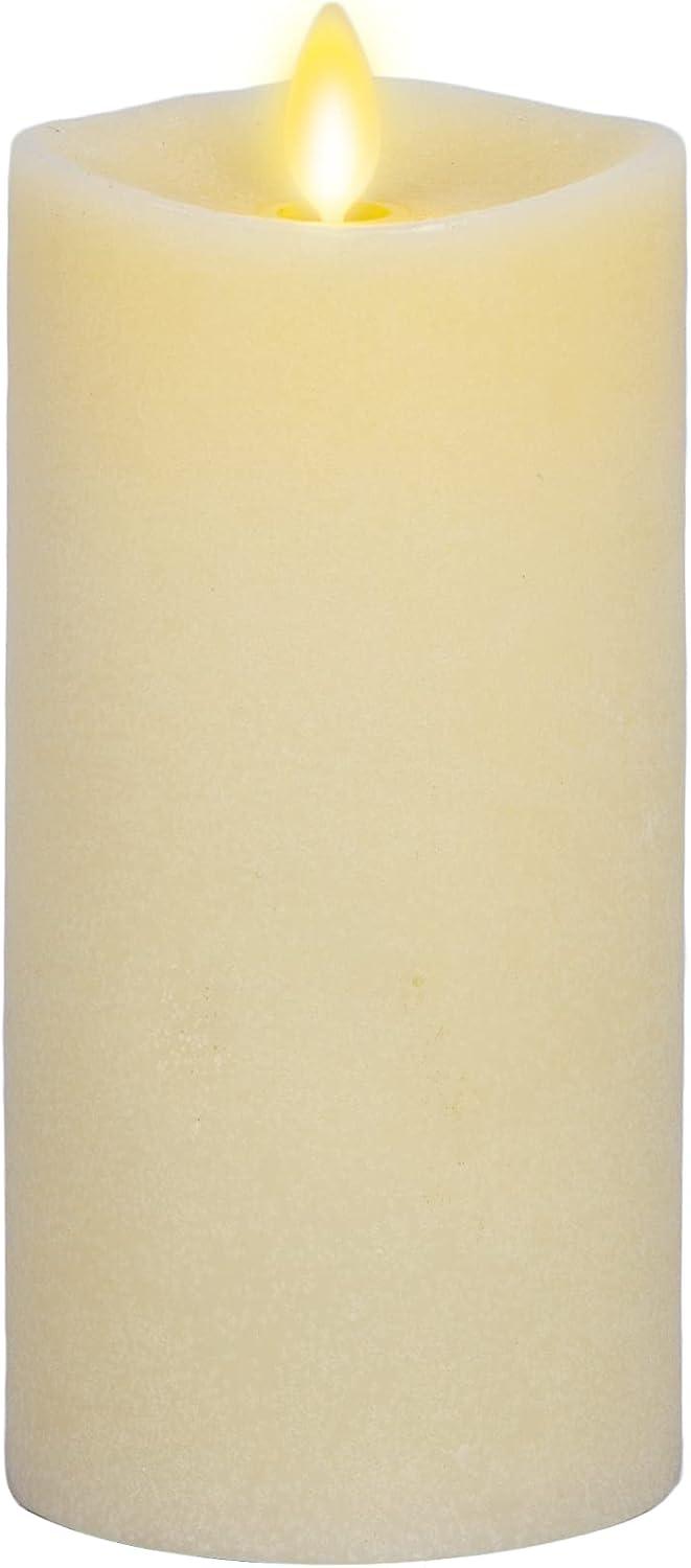 imageLuminara  Flameless LED Battery Operated Flickering Pillar Candles  Ivory  Pack of 13x45  Realistic Moving Flame Real Wax IndoorOutdoor DecorIvory