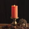 imageLuminara  Flameless LED Battery Operated Flickering Pillar Candles  Ivory  Pack of 13x45  Realistic Moving Flame Real Wax IndoorOutdoor DecorBurnt Orange