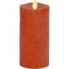 imageLuminara  Flameless LED Battery Operated Flickering Pillar Candles  Ivory  Pack of 13x45  Realistic Moving Flame Real Wax IndoorOutdoor DecorBurnt Orange