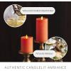imageLuminara  Flameless LED Battery Operated Flickering Pillar Candles  Ivory  Pack of 13x45  Realistic Moving Flame Real Wax IndoorOutdoor DecorBurnt Orange