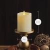 imageLuminara  Flameless LED Battery Operated Flickering Pillar Candles  Ivory  Pack of 13x45  Realistic Moving Flame Real Wax IndoorOutdoor DecorIvory