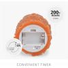 imageLuminara Embossed Leaves Flameless Pillar Marmalade Moving Flame LED Candle Real Wax Unscented Battery Operated 35quot x 45quot